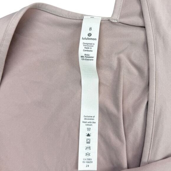 NWT LULULEMON Twist Me Up Crop Tank Size 8 Smoky Blush - Picture 3 of 5